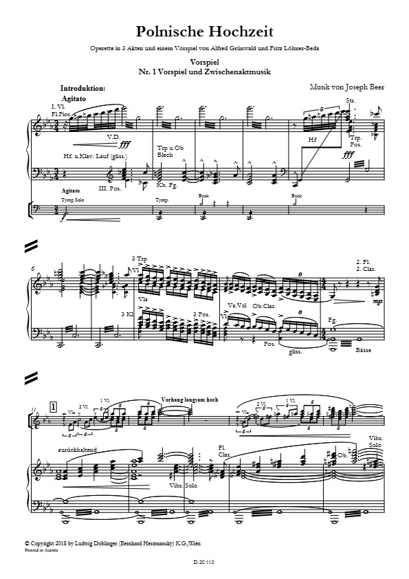 Polnische Hochzeit Complete score 1. strana